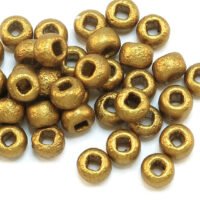 Czech Round 6/0 Etched Seed Beads