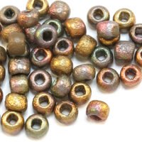 Czech Round 6/0 Etched Seead Beads