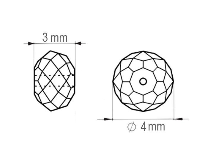 Rondelle 3x4mm