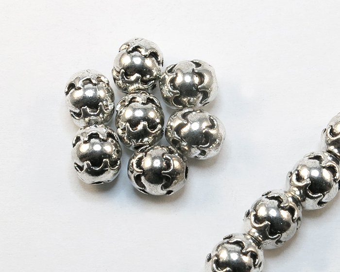 Metalne perle - Tibetansko srebro