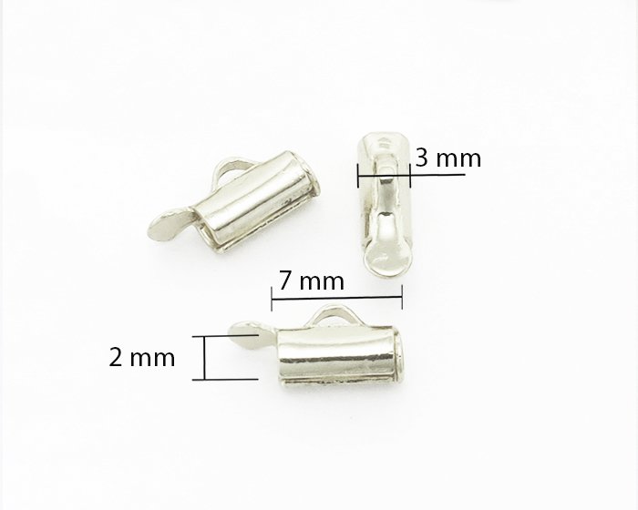 Tube 7mm - Silver Plated Tube 7mm - Silver Plated