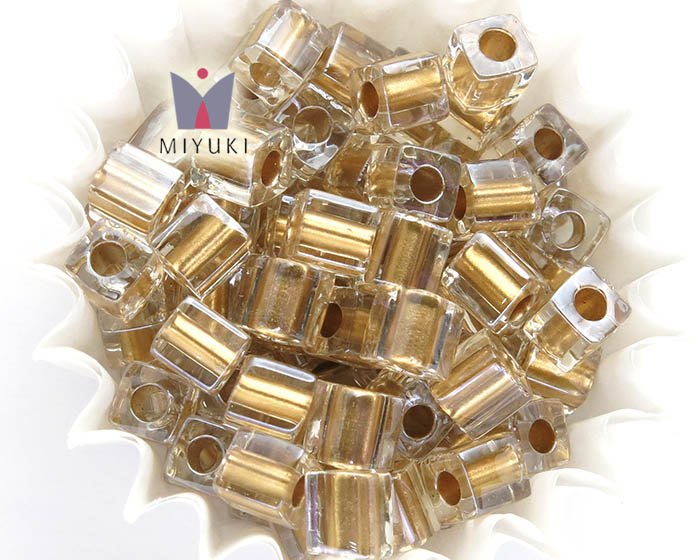 Sparkling Metallic Gold Lined Crystal