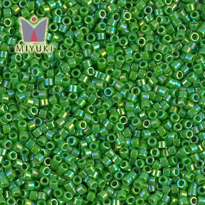 DB0163 Miyuki Delica 11/0 Opaque Green AB