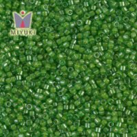 DB0274 Miyuki Delica 11/0 Green Lime Lined Luster
