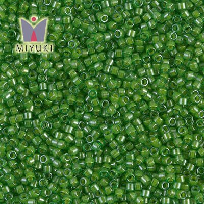 DB0274 Miyuki Delica 11/0 Green Lime Lined Luster