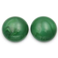 CAB20_54110 Cabochon Glass Stone 20mm: Opaque Green W/ Black (kom)
